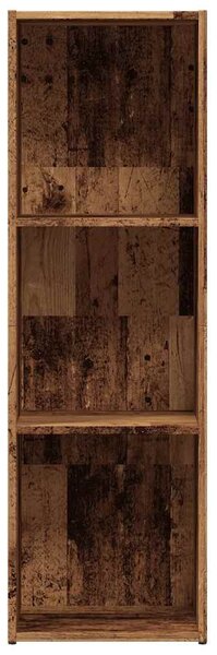Antik fa színű szerelt fa könyvszekrény 36 x 30 x 114 cm
