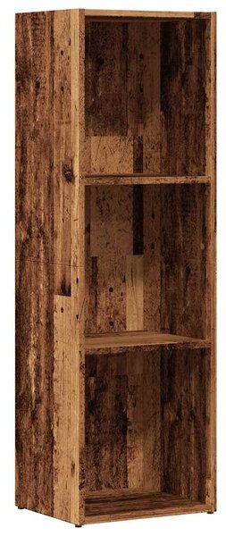 Antik fa színű szerelt fa könyvszekrény 36 x 30 x 114 cm