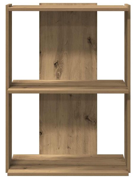 3 szintes kézműves tölgy szerelt fa könyvespolc 60x30x80 cm