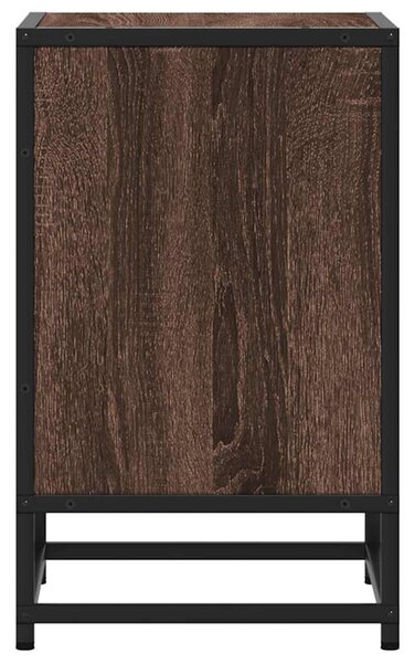 Éjjeliszekrény barna tölgy 40x31x50 cm műfából és fémből