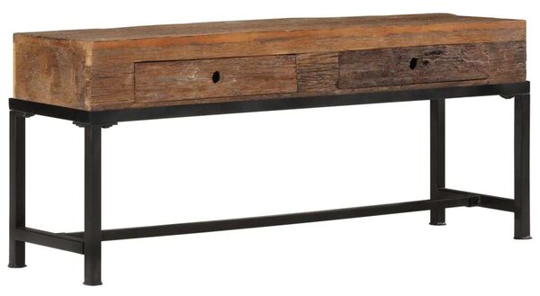Rusztikus Fa TV-szekrény - 2 Fiókos - 110x30x46 cm