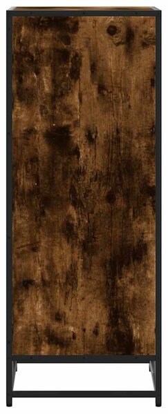 Füstös tölgy színű szerelt fa cipőtartó 48x38x97,5 cm