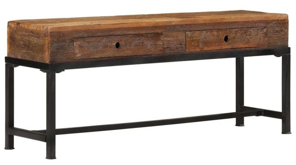 Rusztikus Fa TV-szekrény - 2 Fiókos - 110x30x46 cm