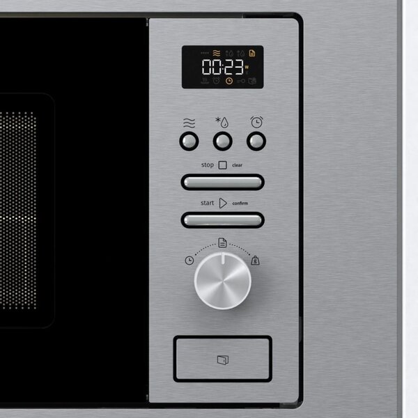 Gorenje BM201AG1X Beépíthető mikrohullámú sütő, 20L, 1000W, 5 fokozat, Grill, Inox