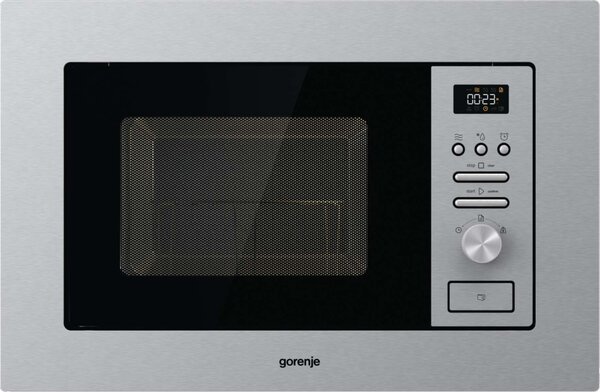 Gorenje BM201AG1X Beépíthető mikrohullámú sütő, 20L, 1000W, 5 fokozat, Grill, Inox