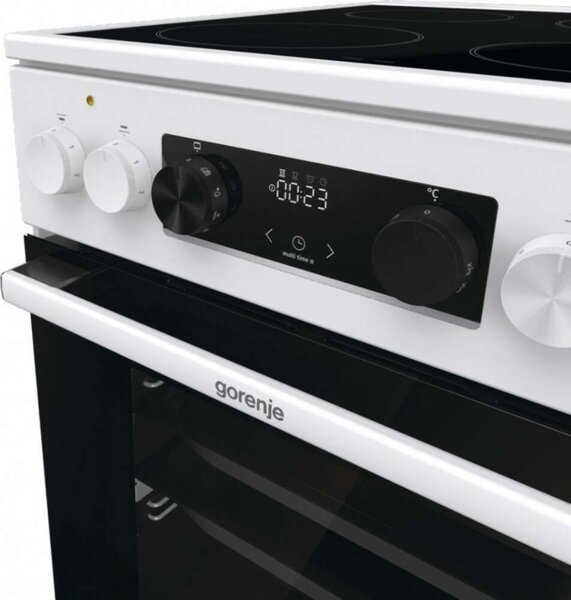 Gorenje GEC5C42WG Elektromos tűzhely, 70L, 4 főzőzóna, FrozenBake, A energiaosztály, Fehér