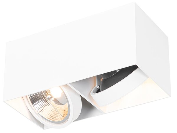 Design spot fehér téglalap alakú AR111 2-light - Doboz