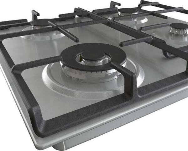 Gorenje GW641EX Beépíthető gáz főzőlap, 60cm, 4 főzőzóna, BigSurface, EasyClean, Ezüst