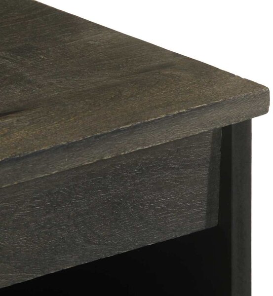 Sideboard Fekete 60x33x75 cm tömörfa Mango