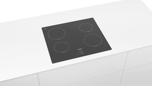 Bosch PUG611AA5E Beépíthető indukciós főzőlap, 59,2 cm, 4 főzőzóna, PowerBoost, Fekete