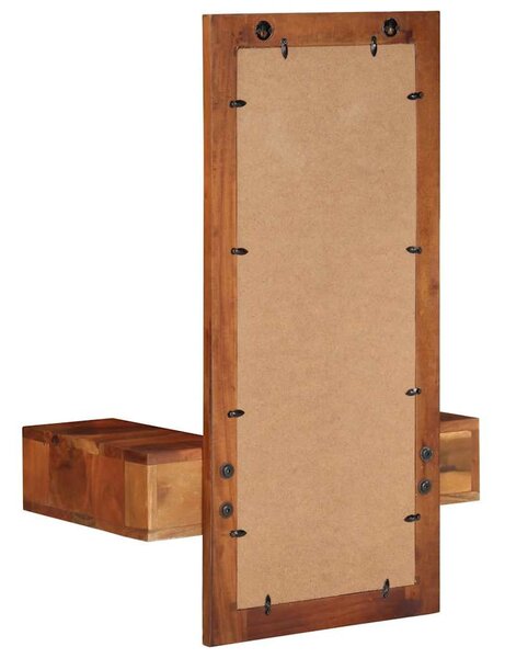 Fali tükör fiókokkal 60x33x90 cm tömör fa akácfa