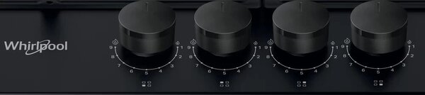 Whirlpool TKRL 661 NB Beépíthető gáz főzőlap, 58 cm, 4 főzőzóna, Fekete