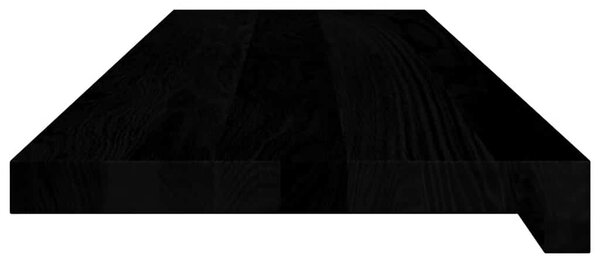 Lépcsőfokok 4 db Sötétbarna 90x25x2 cm tömör fa tölgyfa