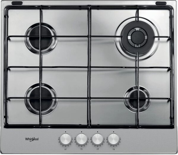 Whirlpool TGML 651 IX Beépíthető gáz főzőlap, 58 cm, 4 főzőzóna, Inox