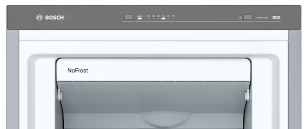 Bosch GSN33VLEP Fagyasztószekrény, 225L, M:176cm, elektronikus hőmérsékletszabályozás, E energiaosztály, Inox