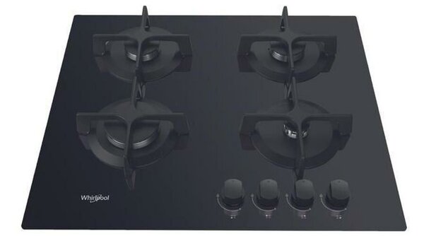 Whirlpool GOB 616/NB Beépíthető gáz főzőlap, 59 cm, 4 főzőzóna, Fekete
