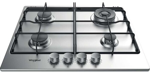 Whirlpool TGML 651 IX Beépíthető gáz főzőlap, 58 cm, 4 főzőzóna, Inox