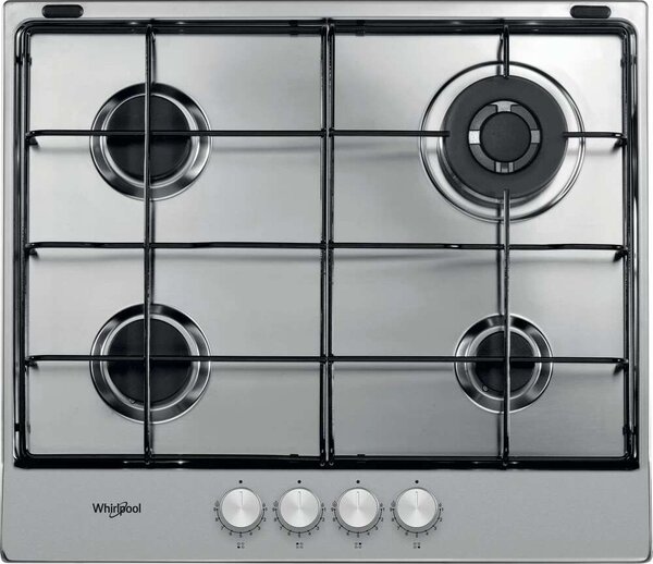 Whirlpool TGML 651 IX Beépíthető gáz főzőlap, 58 cm, 4 főzőzóna, Inox