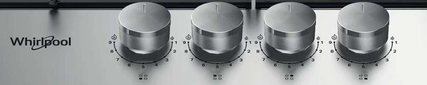 Whirlpool TGML 651 IX Beépíthető gáz főzőlap, 58 cm, 4 főzőzóna, Inox