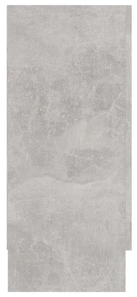 Betonszürke forgácslap vitrinszekrény 120 x 30,5 x 70 cm