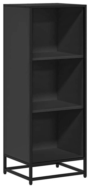 Fekete forgácslap könyvszekrény 40x35x107,5 cm