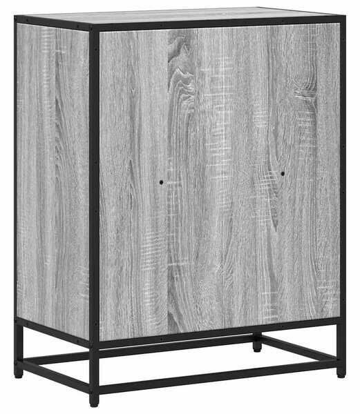Szürke sonoma színű szerelt fa könyvszekrény 60x35x76 cm