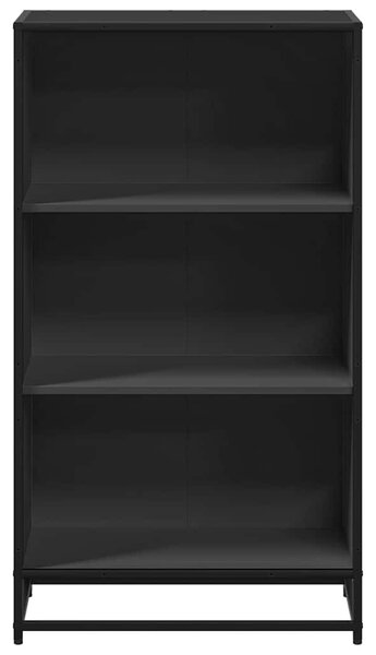 Fekete forgácslap könyvszekrény 60x35x107,5 cm