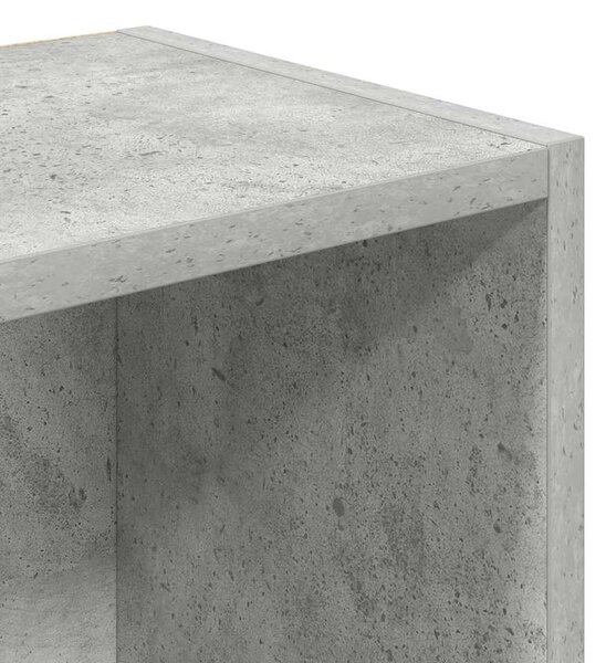 Betonszürke szerelt fa könyvespolc 31x24x102 cm