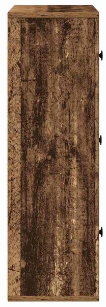 Antik fa színű szerelt fa könyvespolc 60x24x76,5 cm