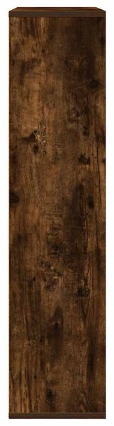 Füstös tölgy színű szerelt fa könyvszekrény 89x24x101,5 cm