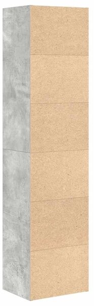 Betonszürke szerelt fa könyvespolc 31x24x127 cm