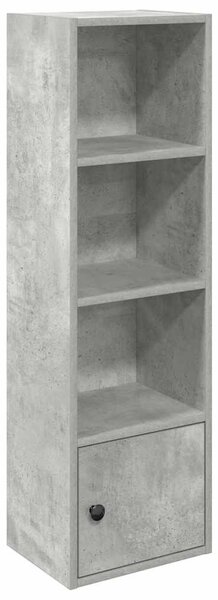 Betonszürke szerelt fa könyvespolc 31x24x102 cm