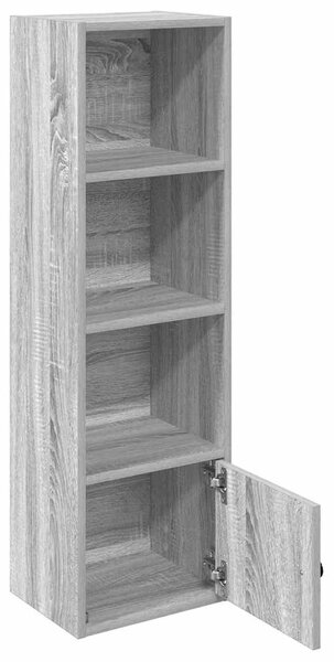 Szürke sonoma színű szerelt fa könyvespolc 31x24x102 cm