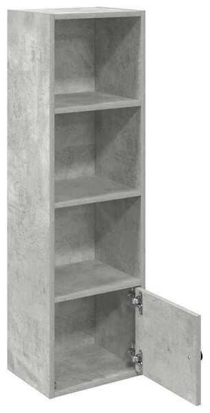 Betonszürke szerelt fa könyvespolc 31x24x102 cm