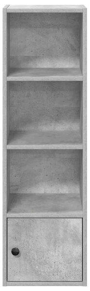 Betonszürke szerelt fa könyvespolc 31x24x102 cm