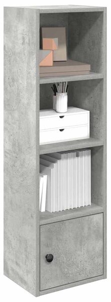 Betonszürke szerelt fa könyvespolc 31x24x102 cm