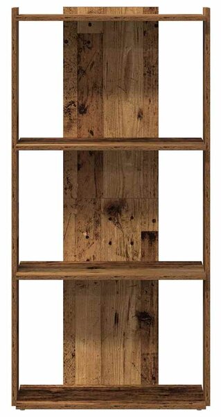 Könyvespolc 3 szintes Régi fa 60x30x120 cm Műfa