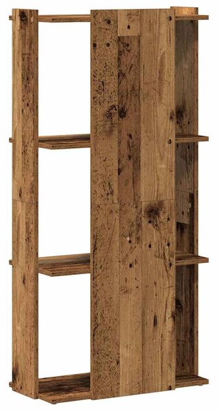Könyvespolc 3 szintes Régi fa 60x30x120 cm Műfa