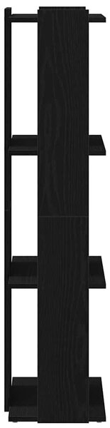 Könyvespolc 3 szintes Fekete 60x30x120 cm Használt fa
