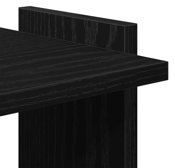 Könyvespolc 3 szintes Fekete 60x30x120 cm Használt fa