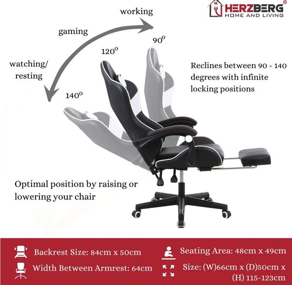 Herzberg Gamer szék - HG-8083