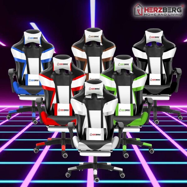 Herzberg HG-8082 Gaming Forgószék - Ergonomikus, Állítható