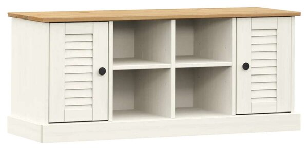 Vigo fehér tömör fenyőfa cipőtároló pad 106 x 35 x 40 cm