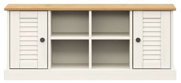 Vigo fehér tömör fenyőfa cipőtároló pad 106 x 35 x 40 cm