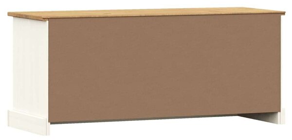 Vigo fehér tömör fenyőfa cipőtároló pad 106 x 35 x 40 cm