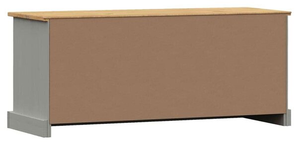 Vigo szürke tömör fenyőfa cipőtároló pad 106 x 35 x 40 cm
