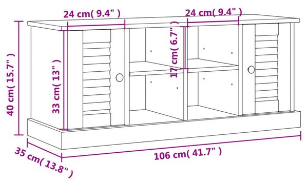 Vigo fehér tömör fenyőfa cipőtároló pad 106 x 35 x 40 cm