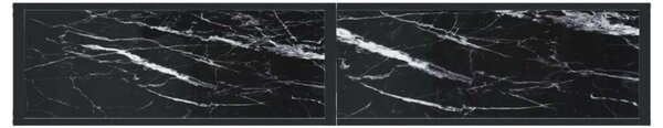 Fekete márványszínű edzett üveg tálalóasztal 180 x 35 x 75,5 cm