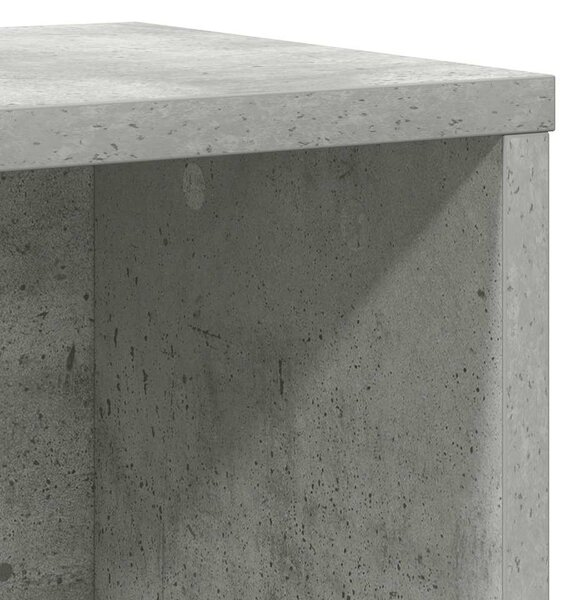 Betonszürke szerelt fa könyvespolc 60x24x101,5 cm