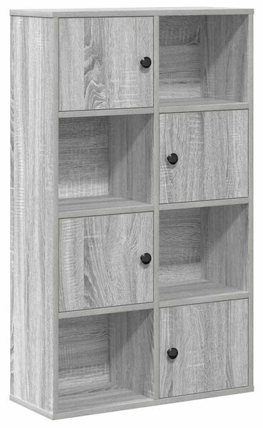 Szürke sonoma színű szerelt fa könyvespolc 60x24x101,5 cm